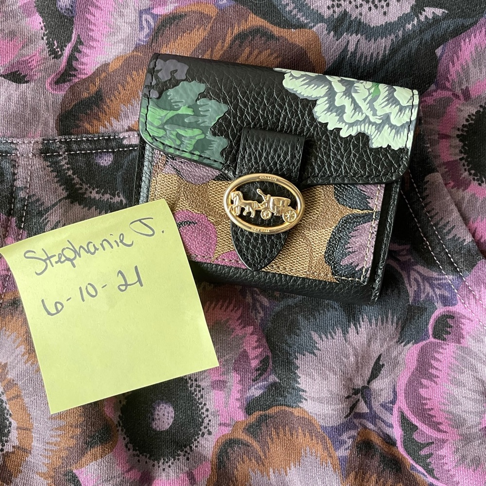 Coach x Kaffe Georgie Wallet NWT